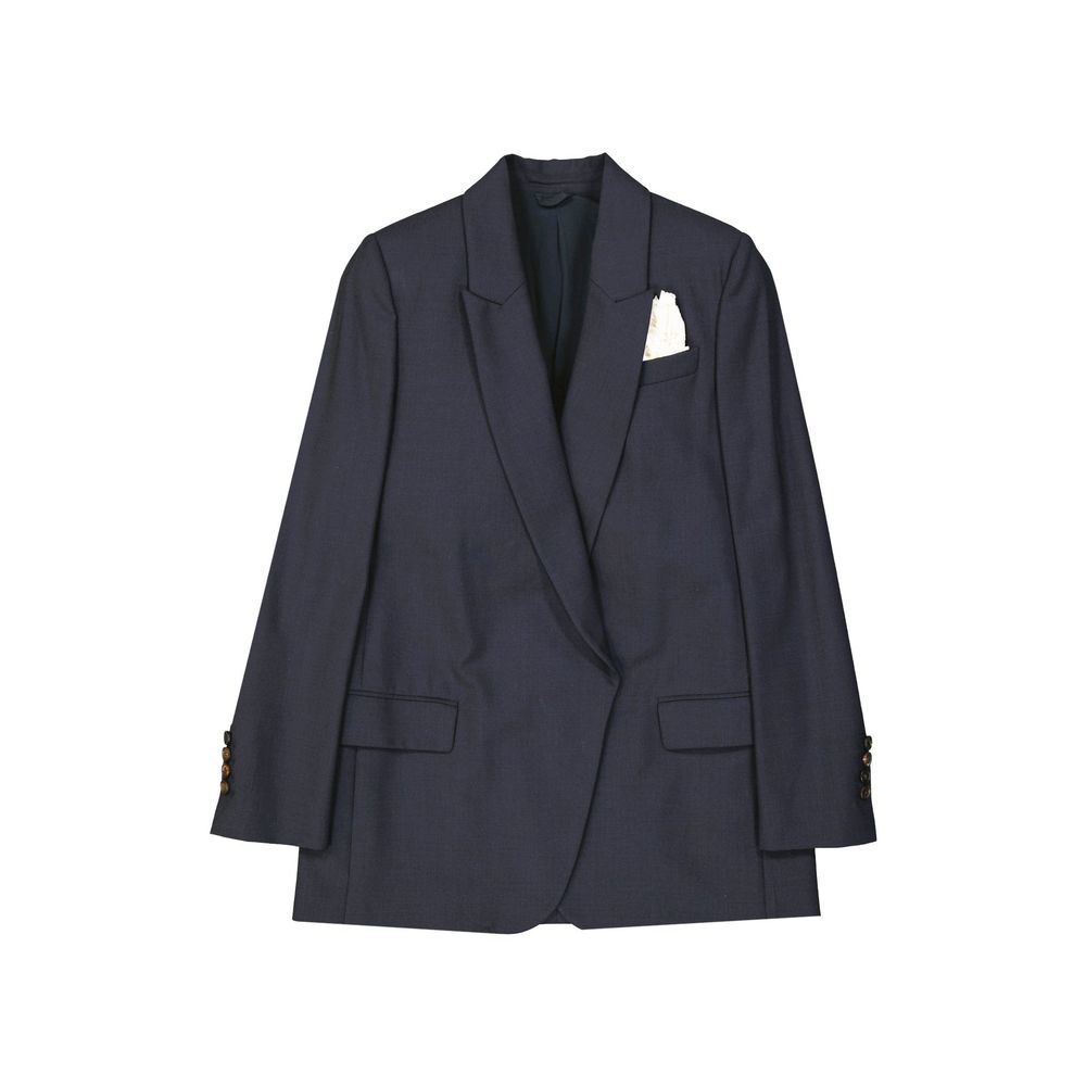 Brunello Cucinelli Blauer Sakko und Mantel aus reiner Schurwolle