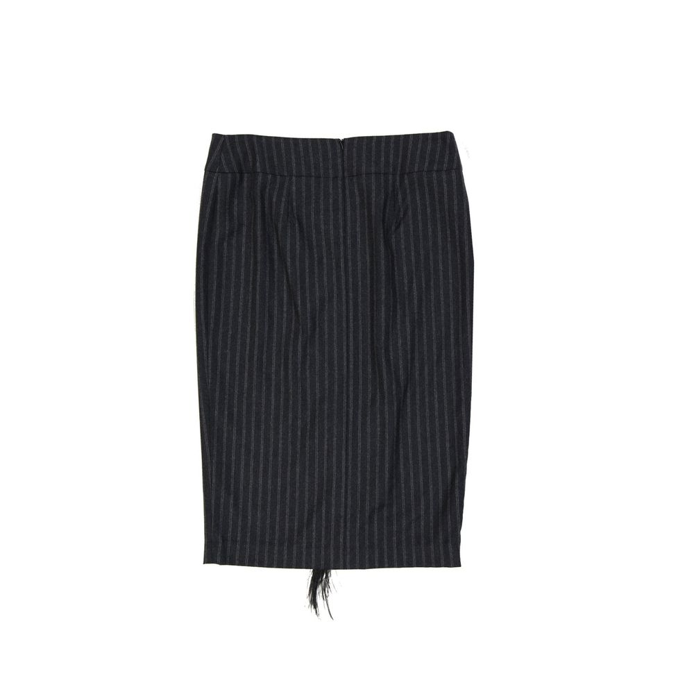 Brunello Cucinelli Grey Maxi Skirt in Pure Virgin Wool