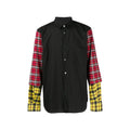 Comme Des Garçons Schwarzes Baumwollhemd mit Muster
