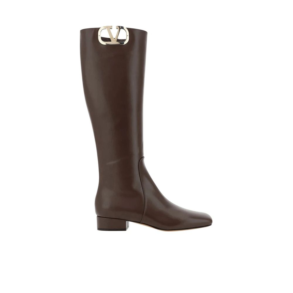 Valentino Garavani Brown Calf Leather Boots