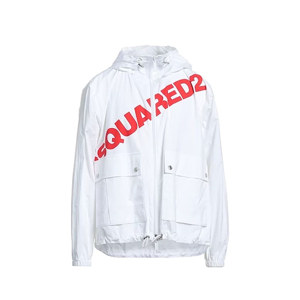 Dsquared² Weiße Baumwoll-Strickjacke