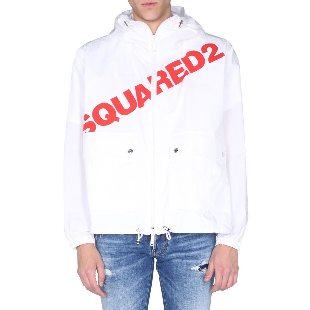 Dsquared² Weiße Baumwoll-Strickjacke