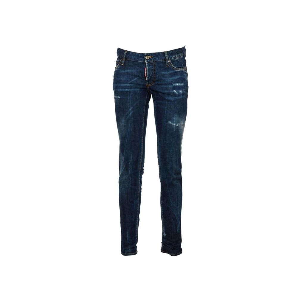 Dsquared² Blue Cotton Slim-Fit Jeans