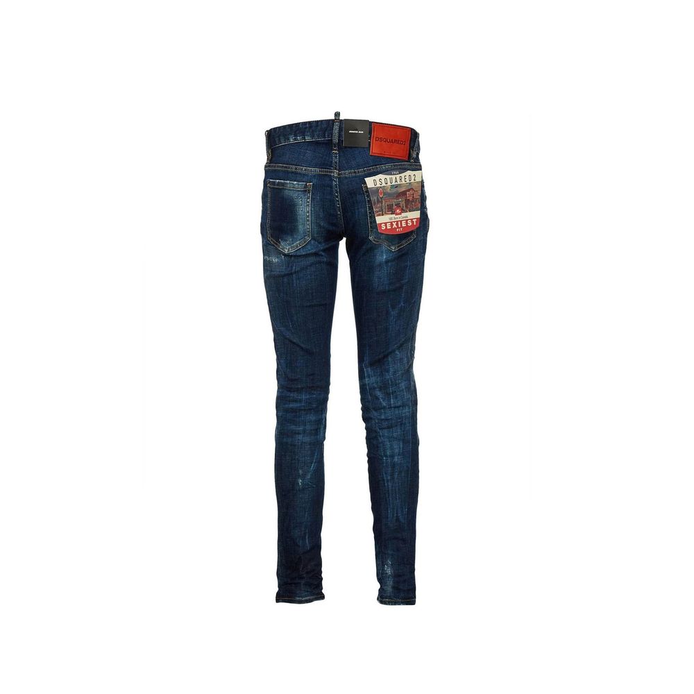 Dsquared² Blue Cotton Slim-Fit Jeans