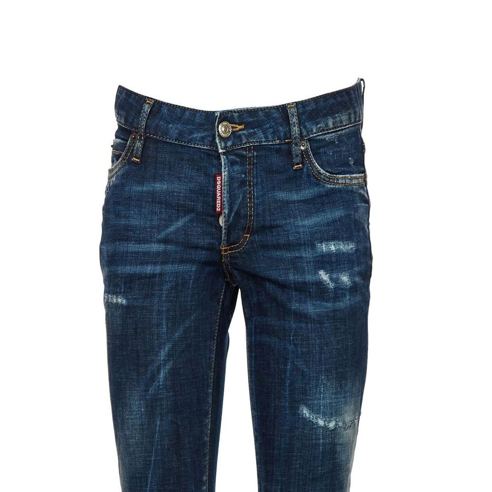 Dsquared² Blue Cotton Slim-Fit Jeans