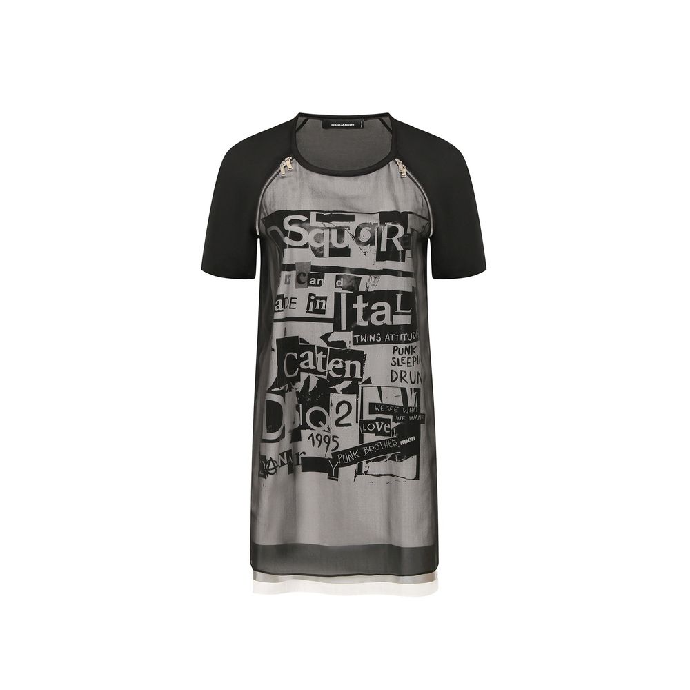 Dsquared² Black Silk Everyday Dress
