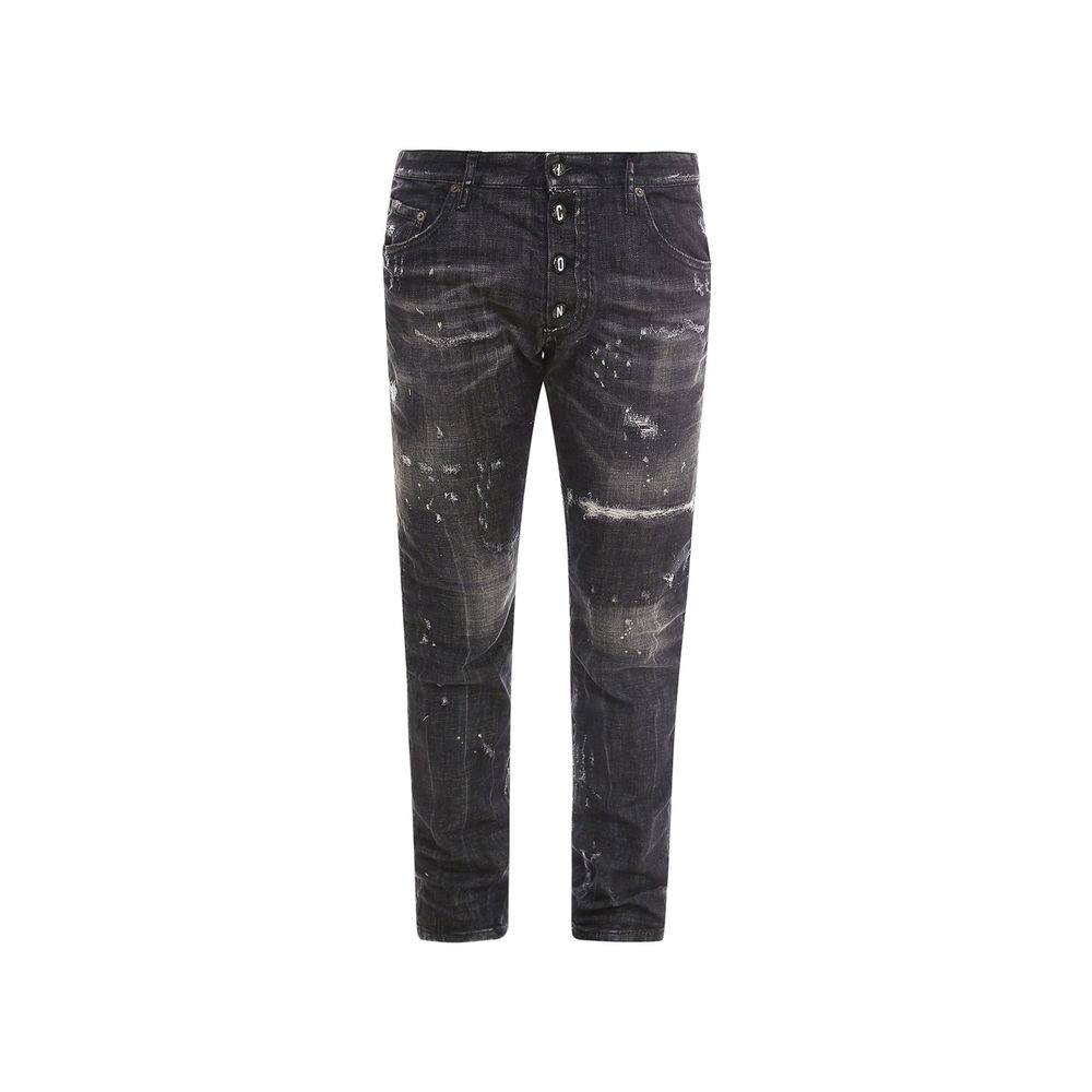 Dsquared² Schwarze Baumwoll-Jeans aus Denim