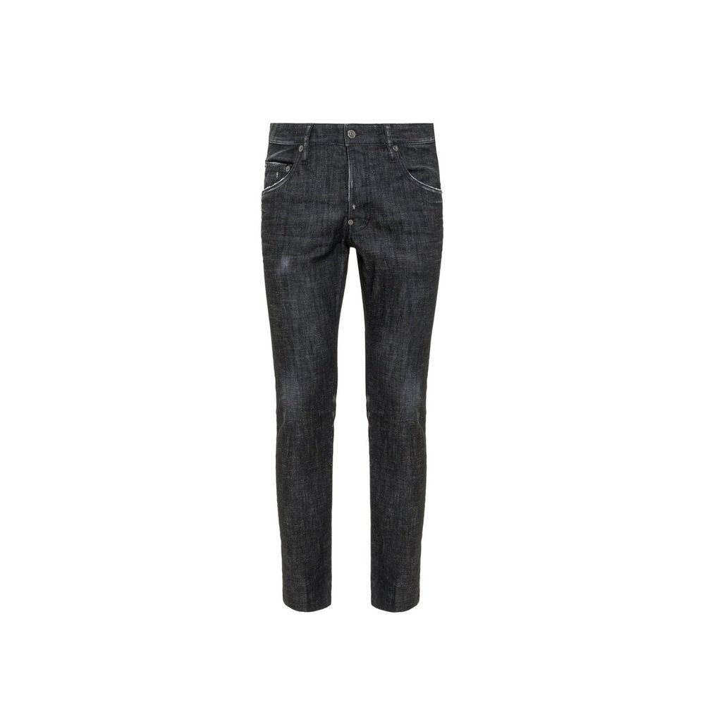 Dsquared² Schwarze Baumwoll-Jeans im Slim Fit