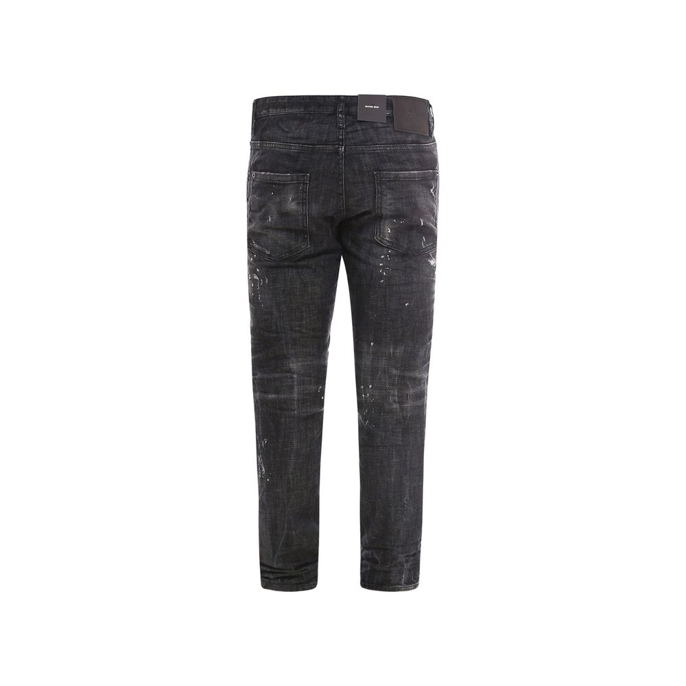 Dsquared² Schwarze Baumwoll-Jeans aus Denim