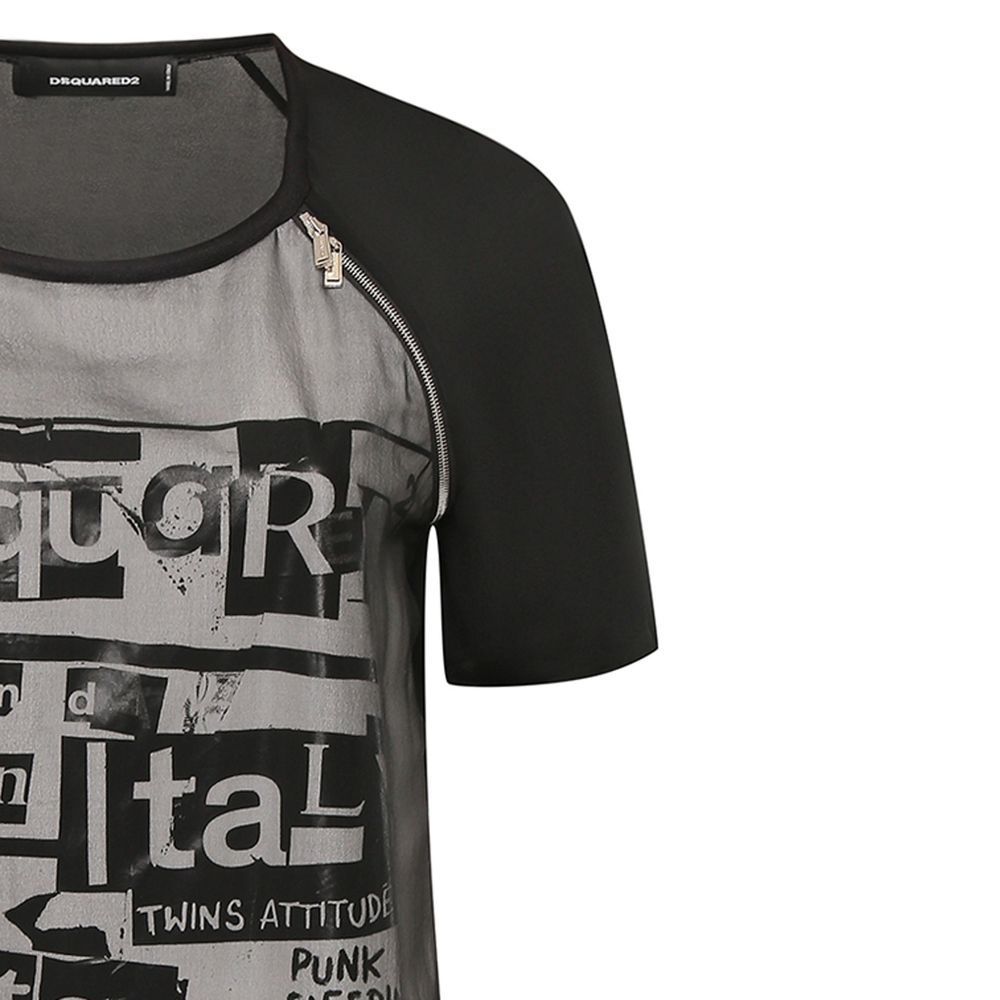 Dsquared² Black Silk Everyday Dress