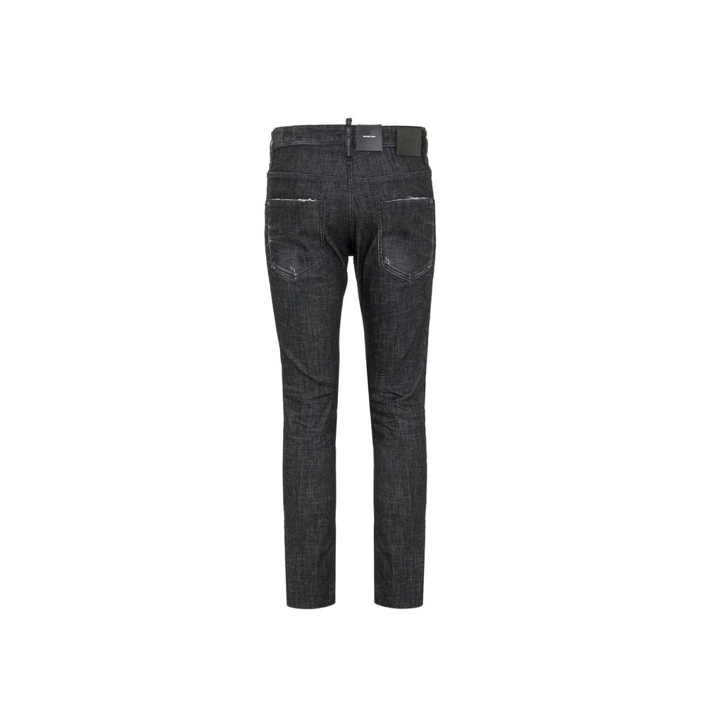 Dsquared² Schwarze Baumwoll-Jeans im Slim Fit