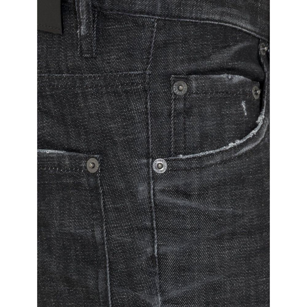 Dsquared² Schwarze Baumwoll-Jeans im Slim Fit