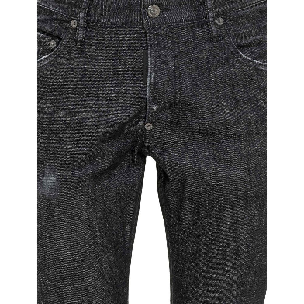 Dsquared² Schwarze Baumwoll-Jeans im Slim Fit