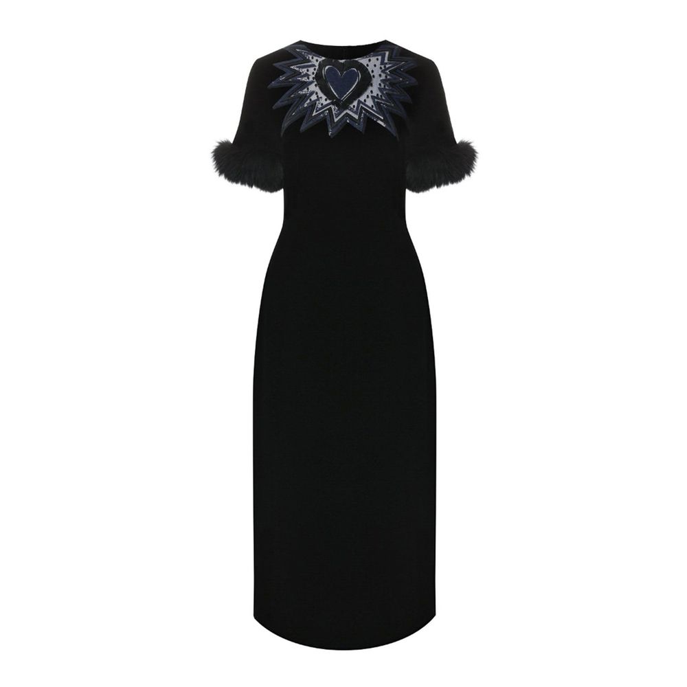 Fendi Schwarzes Cocktailkleid aus Viskose