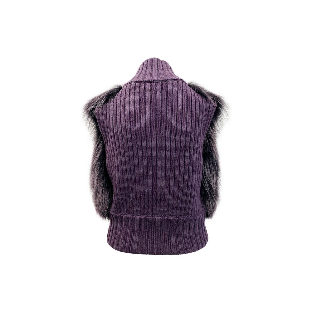 Fabiana Filippi Grey Sleeveless Merino Wool Jacket