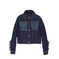 Frankie Morello Blaue Baumwoll-Denimjacke