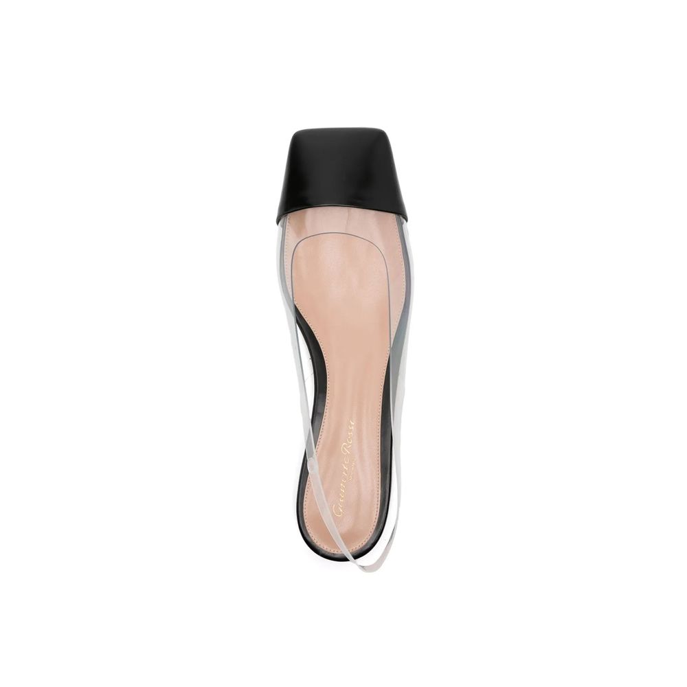 Gianvito Rossi Schwarze Ballerinas aus Plexiglas