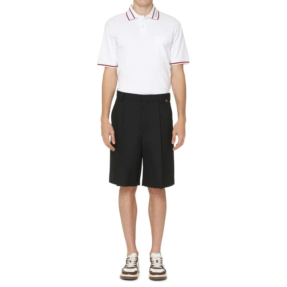 Gucci Schwarze Bermuda-Shorts aus Polyester