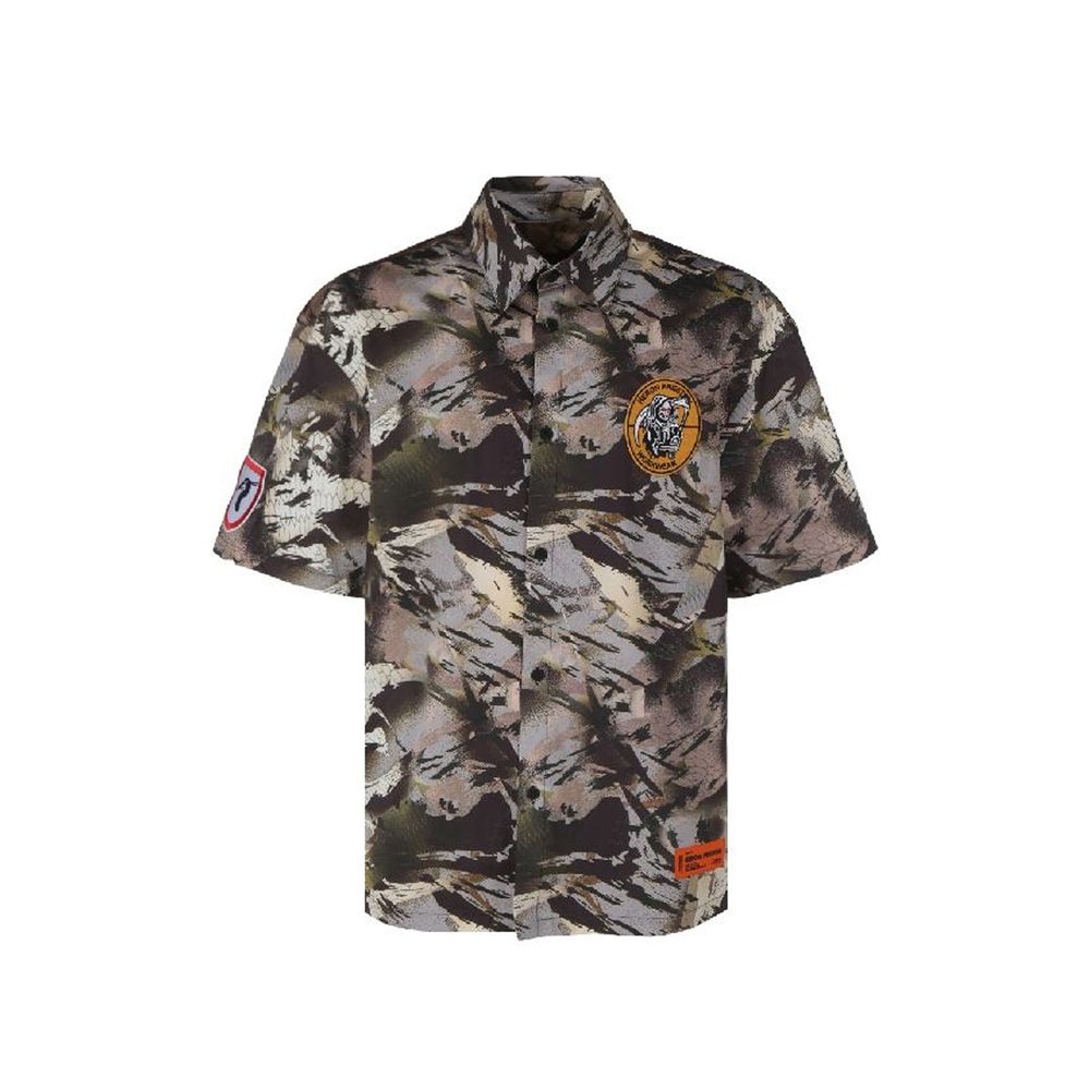 Heron Preston Two-Tone Cotton Patterned Shirt