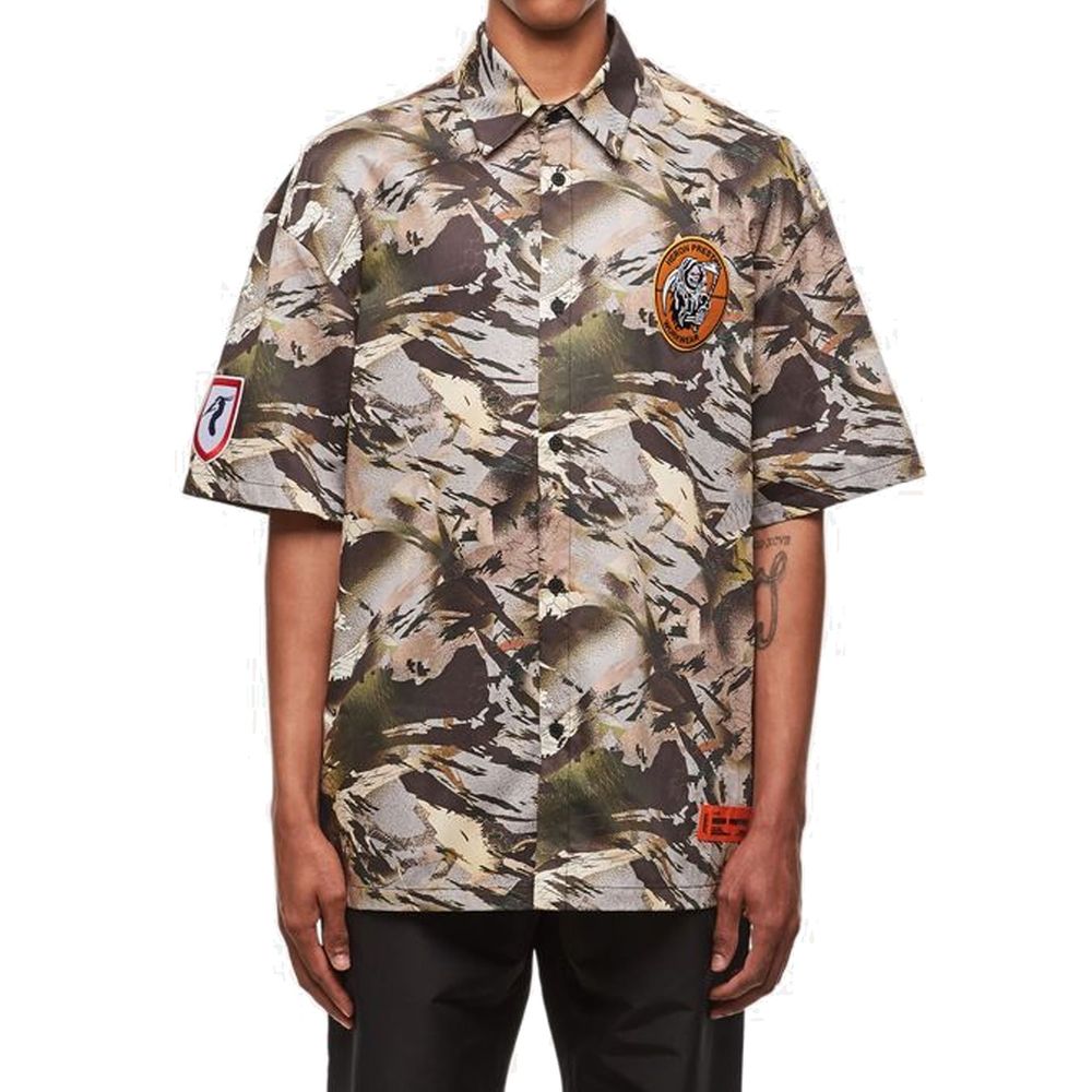 Heron Preston Two-Tone Cotton Patterned Shirt