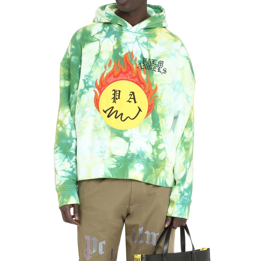 Palm Angels Zweifarbiger Baumwoll-Sweatshirt