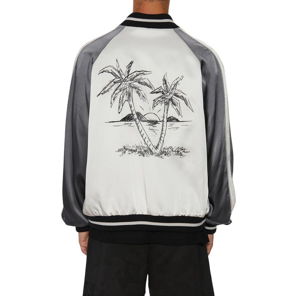 Palm Angels Grey Acetate Bomber