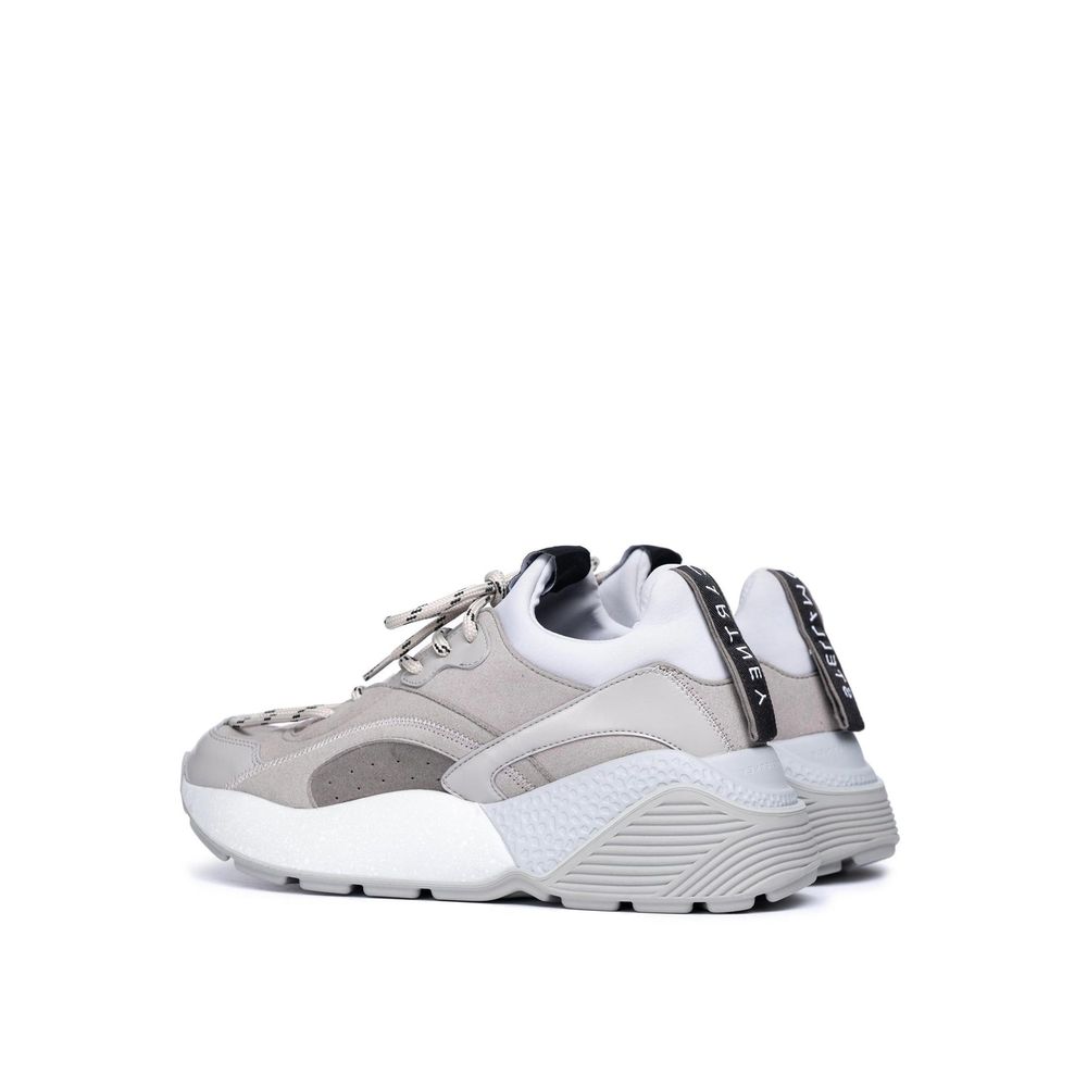 Stella McCartney Grey Faux Leather Chunky Sole Sneakers