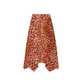 Stella McCartney Orange Seiden Midirock