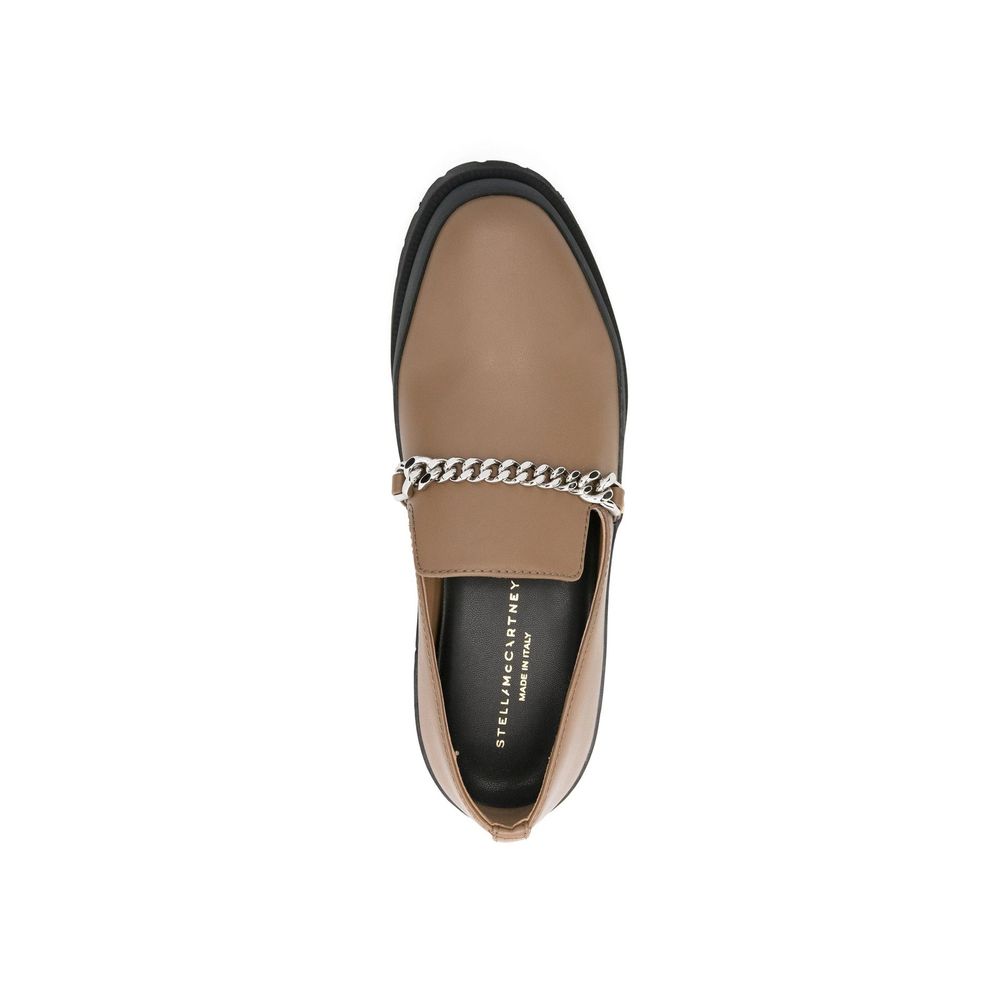 Stella McCartney Brown Slip-On Vegan Leather Loafers
