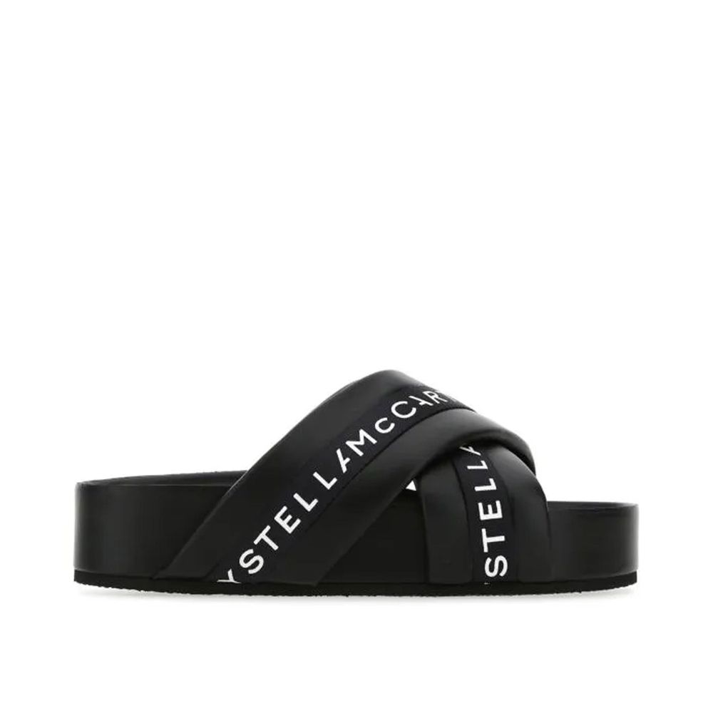Stella McCartney Black Polyurethane Slippers