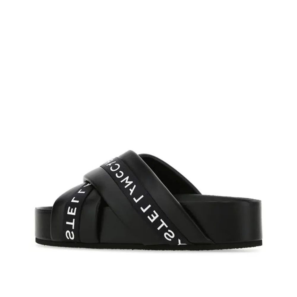 Stella McCartney Black Polyurethane Slippers