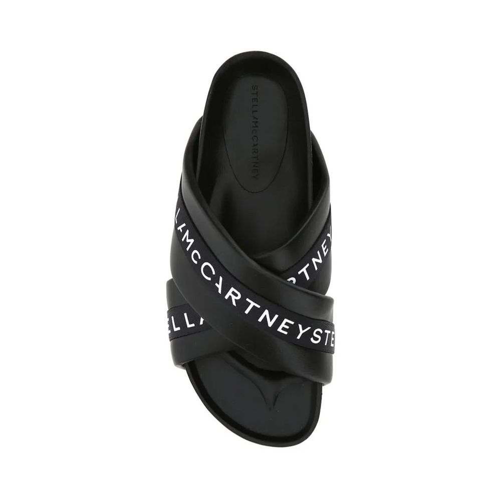 Stella McCartney Black Polyurethane Slippers