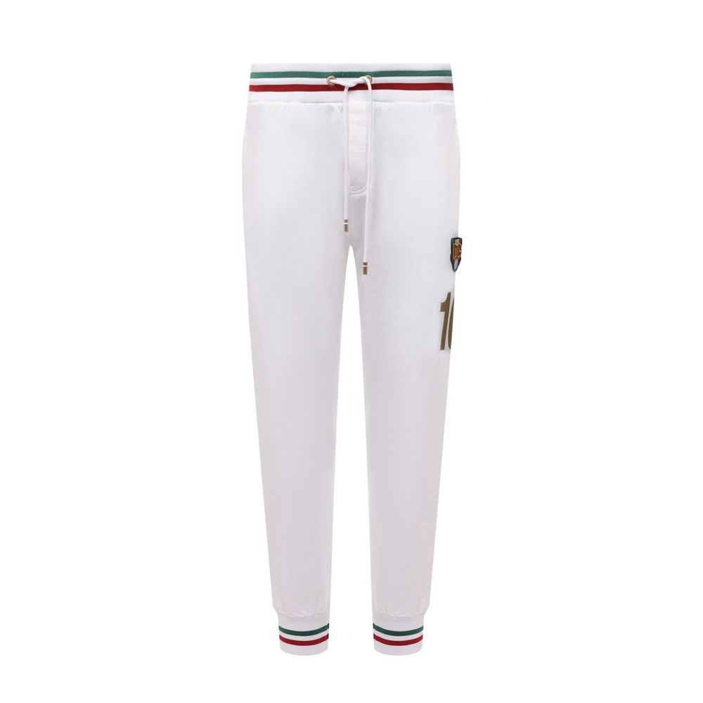 Dolce & Gabbana White Cotton Joggers