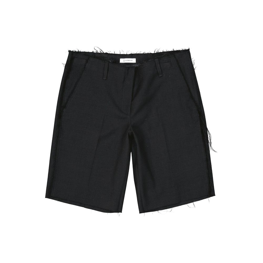 Dondup Black Pure Virgin Wool Bermuda Shorts