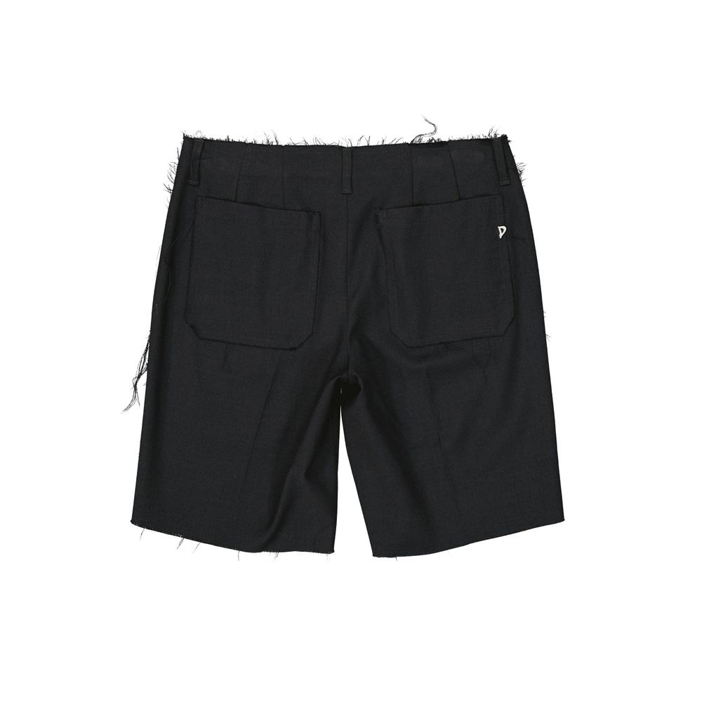 Dondup Black Pure Virgin Wool Bermuda Shorts