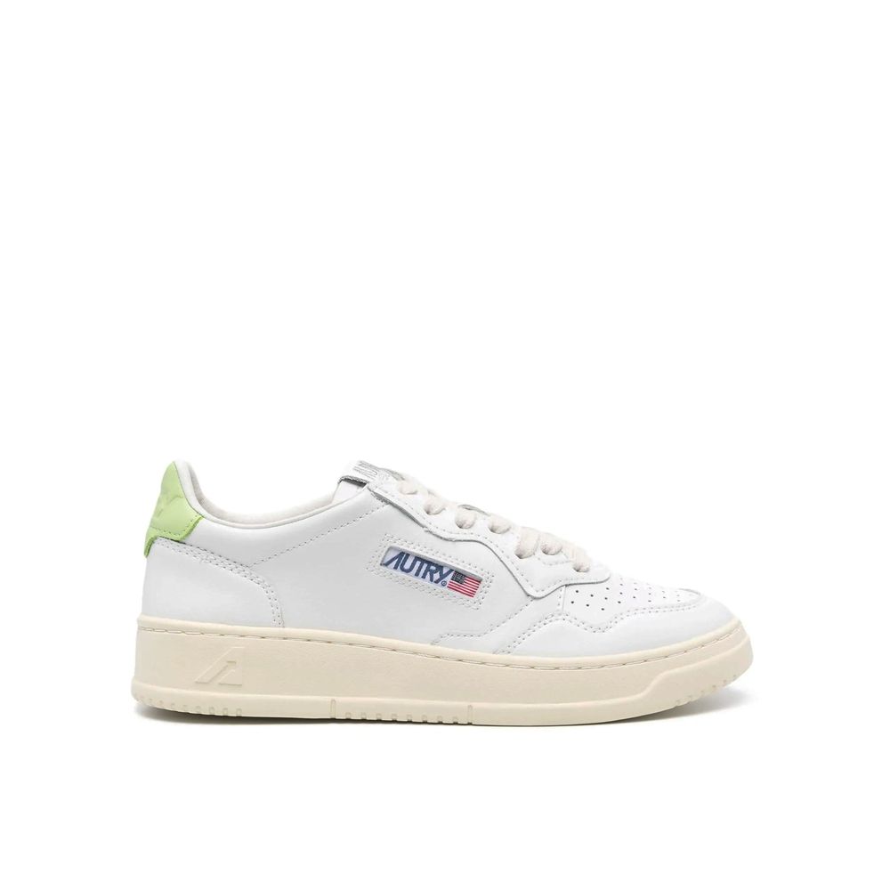 Autry Weiße Leder Low-Top-Sneaker