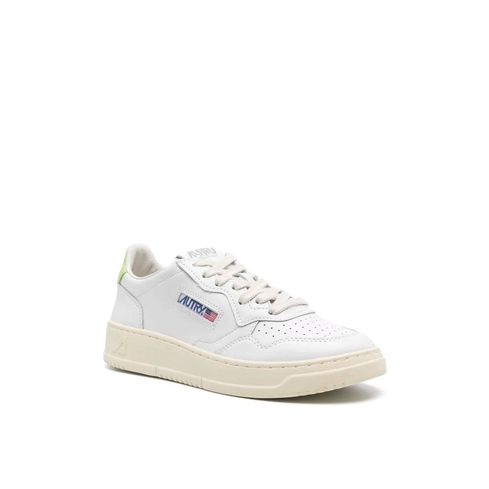 Autry Weiße Leder Low-Top-Sneaker