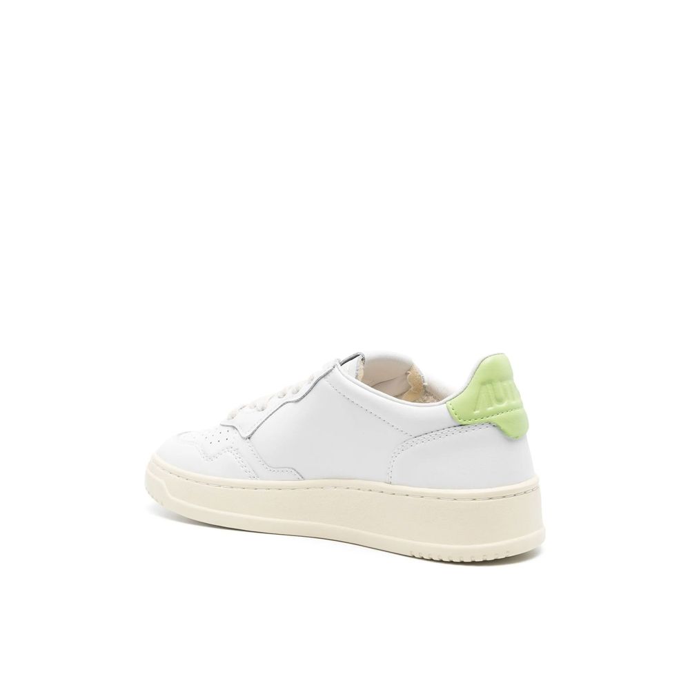 Autry Weiße Leder Low-Top-Sneaker