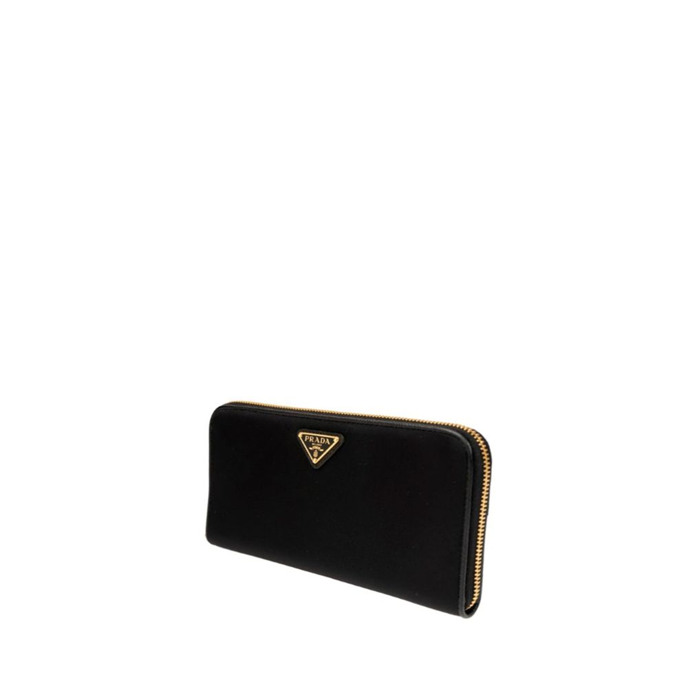 Prada Schwarzes Portemonnaie aus Nylon