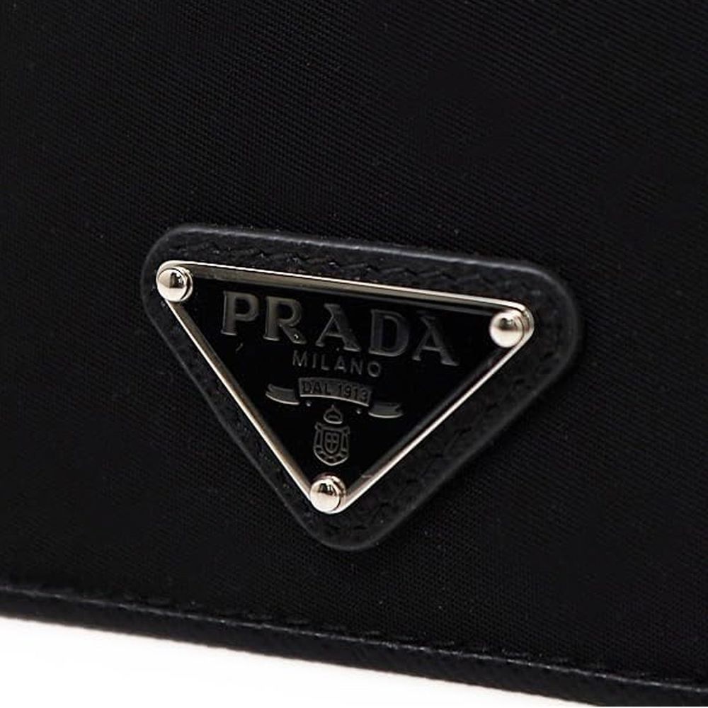 Prada Schwarzer Kartenhalter aus Nylon