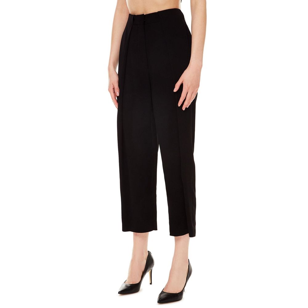 Balmain Black Viscose Casual Trousers