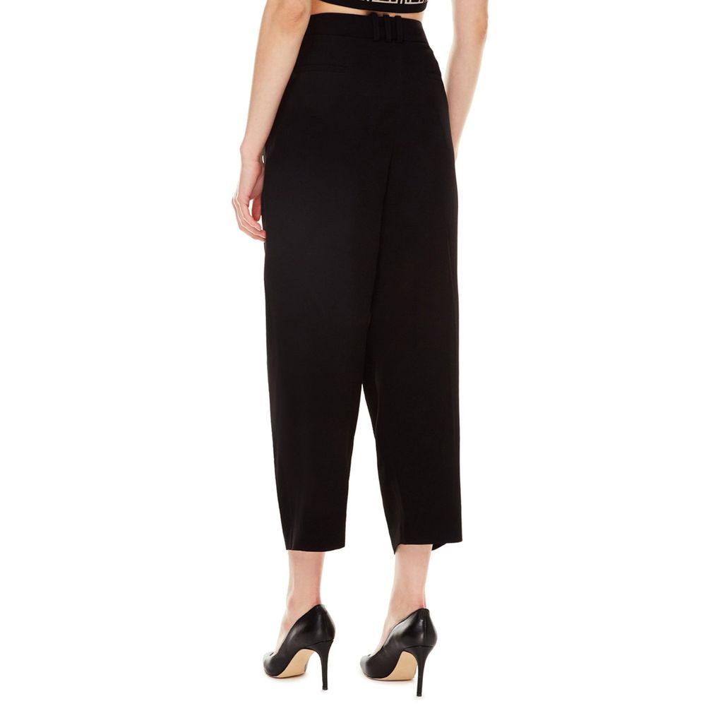 Balmain Black Viscose Casual Trousers