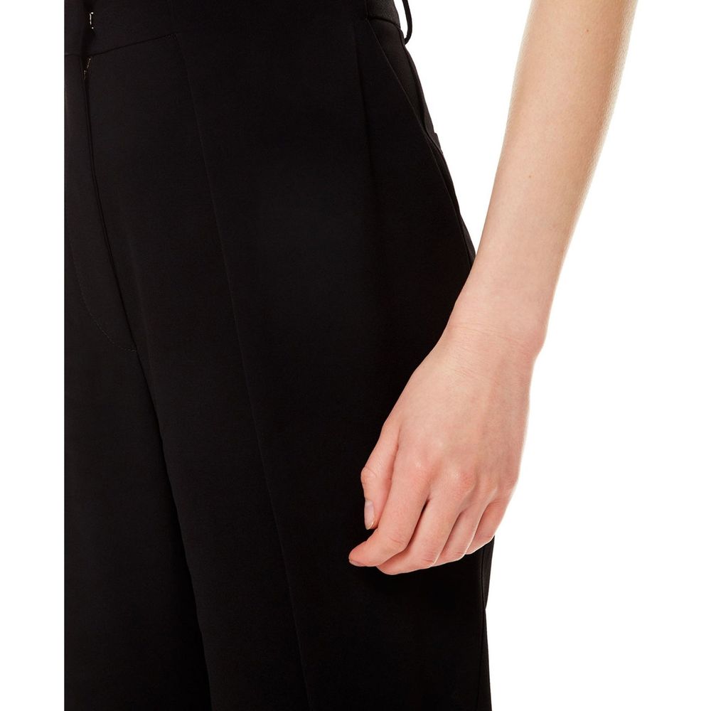 Balmain Black Viscose Casual Trousers