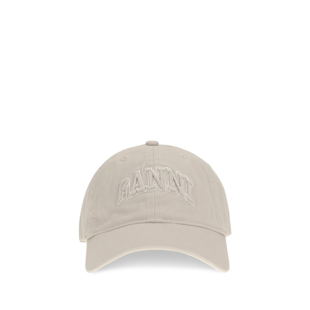 Ganni Beige Baumwollkappe (Baseball Cap)