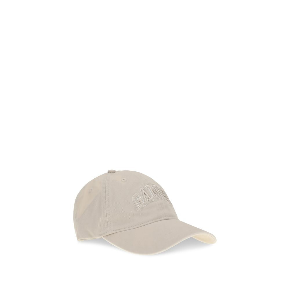 Ganni Beige Baumwollkappe (Baseball Cap)