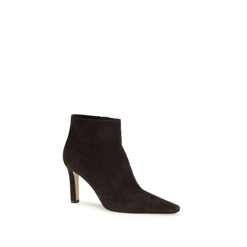 The Row Brown Goat Leather Ankle Boots