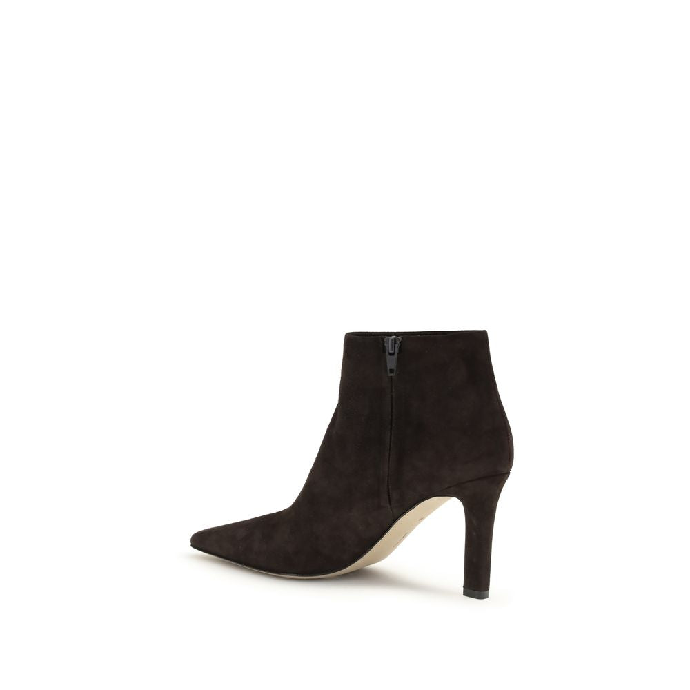 The Row Brown Goat Leather Ankle Boots