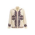 Baziszt Beige Seidenhemd mit Muster