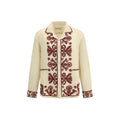Baziszt Hemd mit Beige-Hanf-Muster
