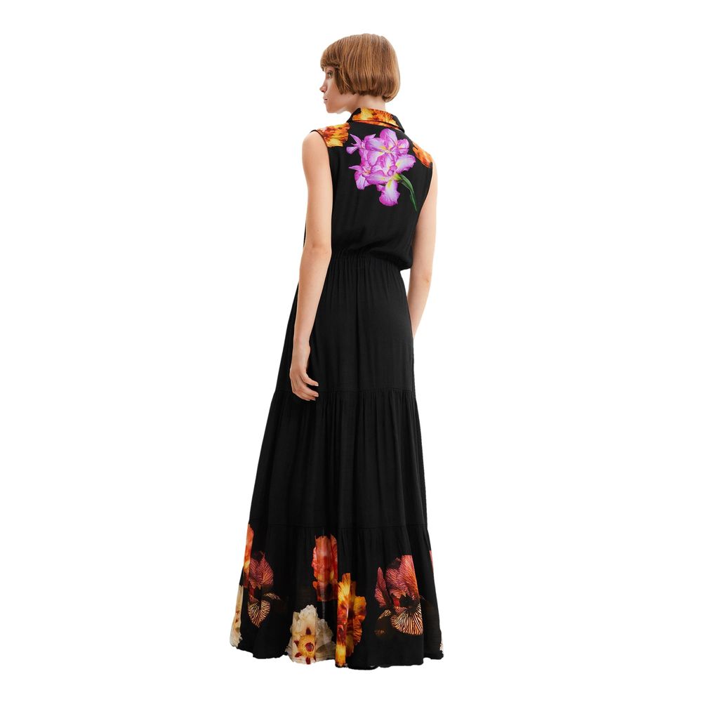 Desigual Black Casual Viscose Dress